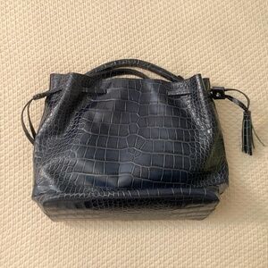 *NEW* Zara Dark Blue Croc Purse